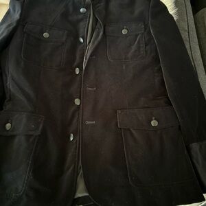 Kenneth Cole Black Military Jacket